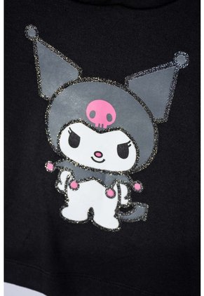 Camiseta De Kuromi Con Capucha Negro Para Niña. 6
