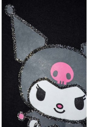 Camiseta De Kuromi Con Capucha Negro Para Niña. 6