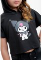 Camiseta De Kuromi Con Capucha Negro Para Niña. 6 de KUROMI