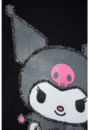 Camiseta De Kuromi Con Capucha Negro Para Niña. 4