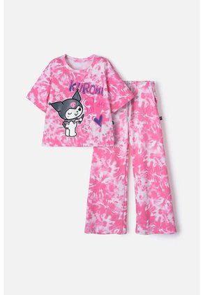 Conjunto De Kuromi Rosado Con Pantalón Largo Para Niña 6