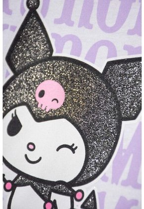 Camiseta De Kuromi Manga Corta Blanco Para Niña 12