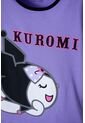 Pijama De Kuromi Lila Y Negra Con Pantalón Largo Para Niña 10 de KUROMI
