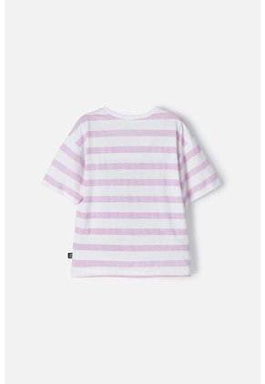 Camiseta De Kuromi Rosada Y Blanca Con Diseño A Rayas Para Niña 8
