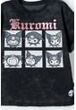 Camiseta De Kuromi Gris Manga Corta Para Niña 14 de KUROMI