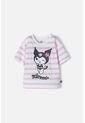 Camiseta De Kuromi Rosada Y Blanca Con Diseño A Rayas Para Niña 14 de KUROMI