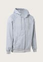 Buzo-Hoodie Cremallera - Slim Fit - Logo Bordado Hombre Gris - Kuva - Elefante de Kuva