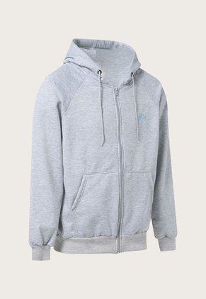 Buzo-Hoodie Cremallera - Slim Fit - Logo Bordado Hombre Gris - Kuva - Elefante