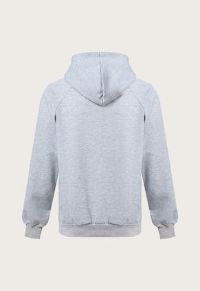 Buzo-Hoodie Cremallera - Slim Fit - Logo Bordado Hombre Gris - Kuva - Elefante