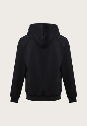 Buzo-Hoodie Cremallera - Slim Fit - Logo Bordado Hombre Negro - Kuva - Elefante