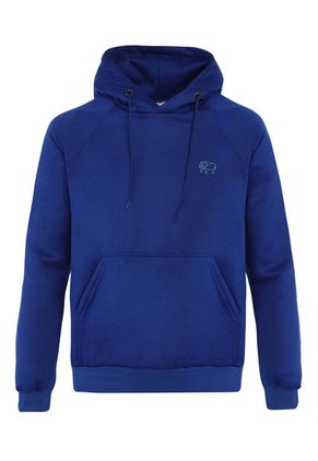 Buzo-Hoodie - Slim Fit - Logo Bordado Hombre Azul-Blanco Kuva - Elefante