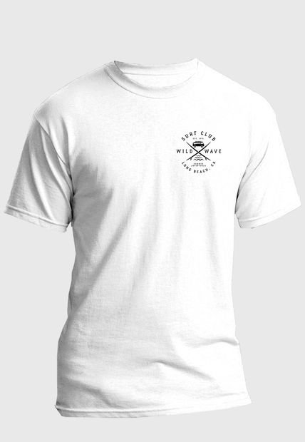 Camiseta Estampada Hombre Negro-Blanco Kuva - Wild Wave