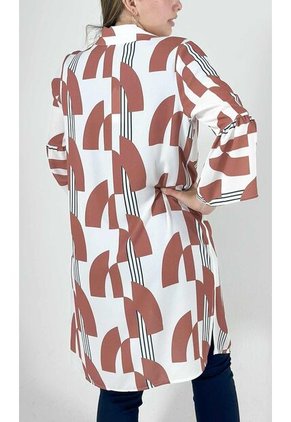 Chilango Para Mujer Manga 3/4 Cafe Marca L&H