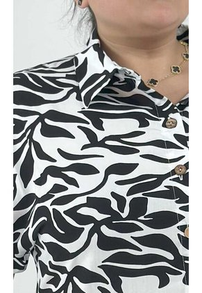 Blusa Para Mujer. Manga Corta Negro Marca L&H