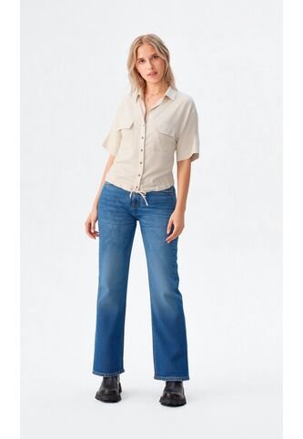 Blusa Para Mujer Manga Corta Crudo Marca L&H Ref. 9V412007 L&H