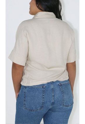 Blusa Para Mujer Manga Corta Crudo Marca L&H Ref. 9V412007