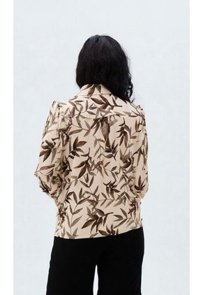 Blusa Para Mujer Manga Larga Cafe Marca L&H Ref. 5P412252