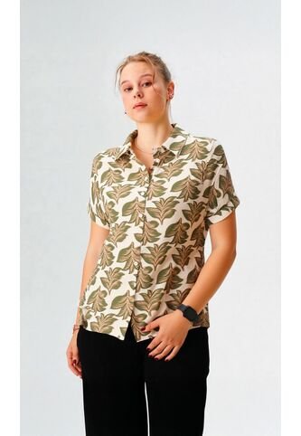 Blusa Para Mujer Manga Corta Verde Marca L&H Ref. 5P412262 L&H