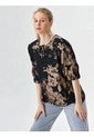 Blusa Para Mujer Manga Corta Negro Marca L&H Ref. 8E412050 de L&H
