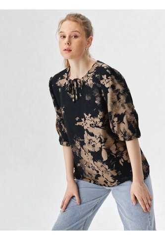 Blusa Para Mujer Manga Corta Negro Marca L&H Ref. 8E412050 L&H