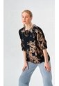 Blusa Para Mujer Manga Corta Negro Marca L&H Ref. 8E412050 de L&H