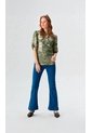 Blusa Para Mujer Manga Corta Verde Marca L&H Ref. 8E412050 de L&H