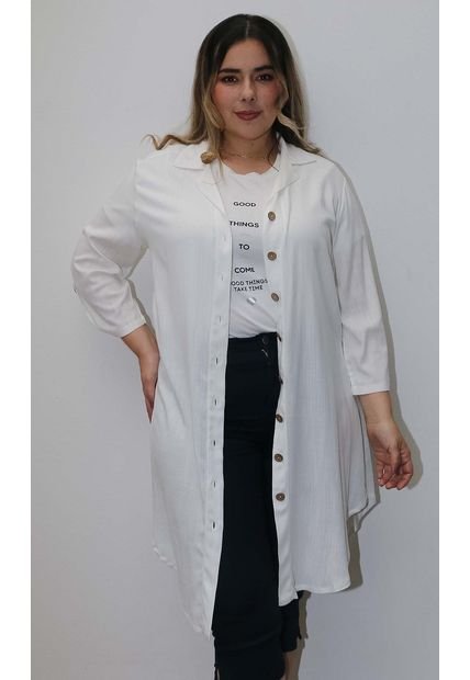 Bluson Para Mujer. Manga Corta Blanco Marca L&H