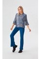 Blusa Para Mujer Manga 3/4 Azul Marca L&H Ref. 5P412303 de L&H