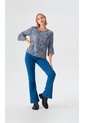 Blusa Para Mujer Manga 3/4 Azul Marca L&H Ref. 5P412303 de L&H