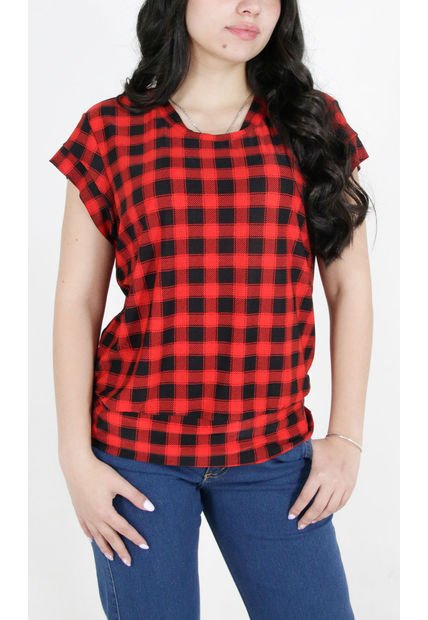 Camiseta Para Mujer Manga Corta Rojo Marca L&H