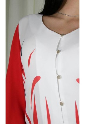 Blusa Para Mujer Manga 3/4 Rojo Marca L&H