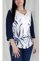 Blusa Para Mujer Manga 3/4 Azul Marca L&H de L&H