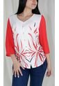 Blusa Para Mujer Manga 3/4 Rojo Marca L&H de L&H