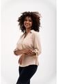 Blusa Para Mujer Manga 3/4 Beige Marca LYH de L&H