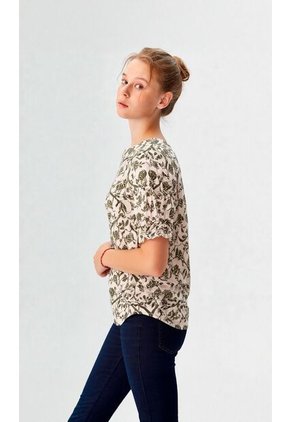Blusa Para Mujer Manga Corta Verde Marca L&H Ref. 5P412281