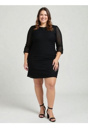 Vestido Para Mujer. Manga 3/4 Negro Marca L&H