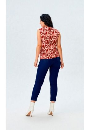 Blusa Para Mujer Manga Sisa Terracota Marca L&H Ref. 5P412265