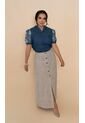 Falda Para Mujer Beige Marca L&H Ref. 1F414047 de L&H