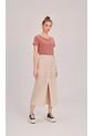 Falda Para Mujer Beige Marca L&H Ref. 1F414047 de L&H