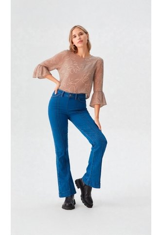 Blusa Para Mujer Manga 3/4 Beige Marca L&H Ref. 5P412303 L&H