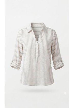 Blusa Para Mujer Manga 3/4 Taupe Marca L&H Ref. 5P412295