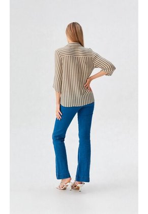Blusa Para Mujer Manga 3/4 Azul Marca L&H Ref. 5P412294