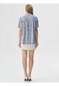 Blusa Para Mujer Manga Corta Azul Marca L&H Ref. 1F412730 de L&H