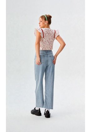 Blusa Para Mujer Manga Sisa Terracota Marca L&H Ref. 2Bv412003