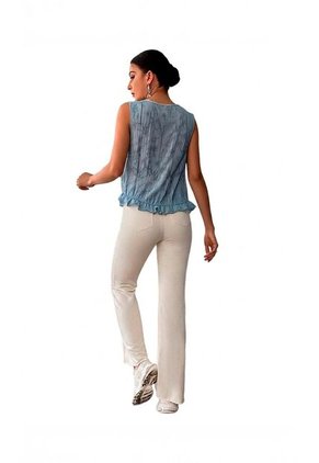 Blusa Para Mujer Manga Sisa Azul Marca L&H Ref. 1F412739