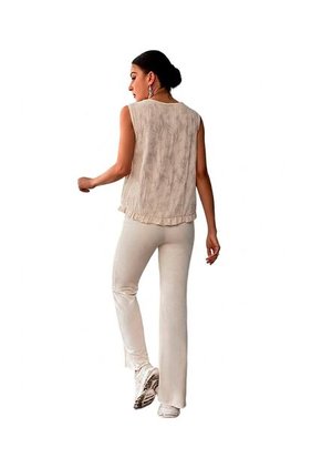Blusa Para Mujer Manga Sisa Beige Marca L&H Ref. 1F412739