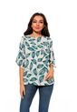 Blusa Para Mujer Manga 3/4 Verde Marca L&H Ref. 1F412737 de L&H