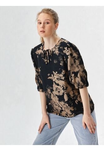 Blusa Para Mujer Manga Corta Negro Marca L&H Ref. 8E412050 L&H