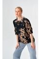 Blusa Para Mujer Manga Corta Negro Marca L&H Ref. 8E412050 de L&H