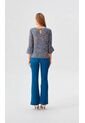 Blusa Para Mujer Manga 3/4 Azul Marca L&H Ref. 5P412303 de L&H